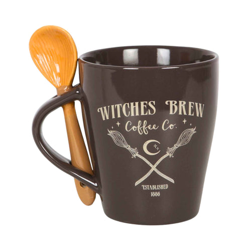 Witches Brew Coffee Co. Black Mug & Spoon Set - Down To Earth