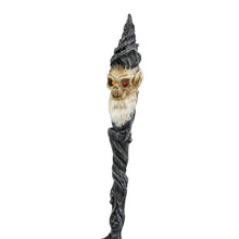 Load image into Gallery viewer, Wizard Skull Magic Wand angled front with white background - Down To Earth
