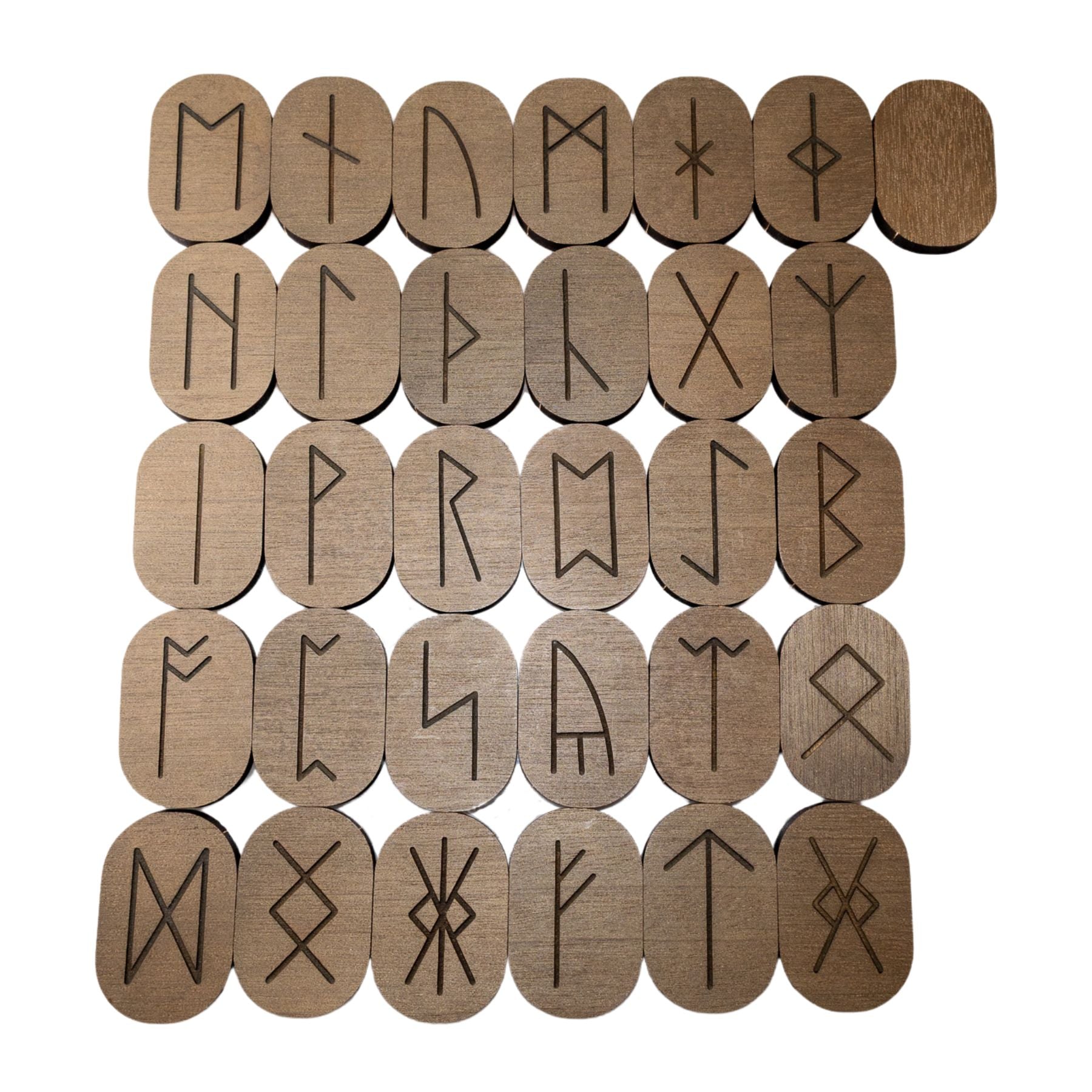 Runic Tile Set Wood Rune Tiles | Handcrafted Wood Runes Divination Tool – Down To Earth