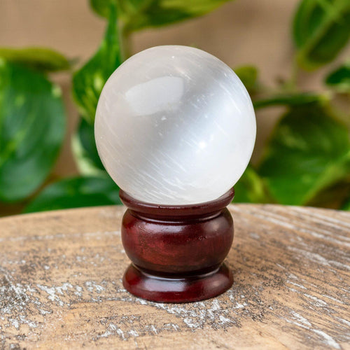 Wood Sphere Holder Styled - Down To Earth
