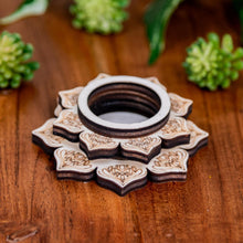Load image into Gallery viewer, Wooden Crystal Holder on a wooden surface - Down to Earth
