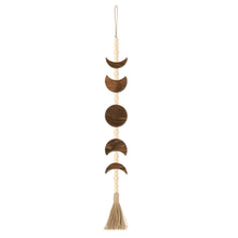 Load image into Gallery viewer, Wooden Moon Phase Wall Hanging Garland Straight - Down to Earth
