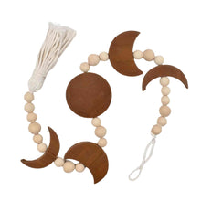 Load image into Gallery viewer, Wooden Moon Phase Wall Hanging Garland - Down to Earth
