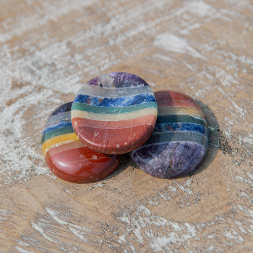 Chakra Worry Stone in a style photo - Down to Earth 