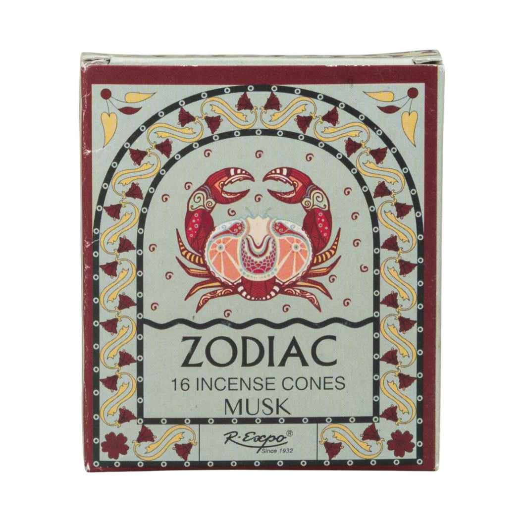 Box of Zodiac Incense Cones with a crab design on a white background - Down to Earth