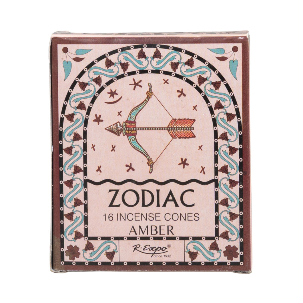 Box of Zodiac Incense Cones with decorative design on a white background - Down to Earth