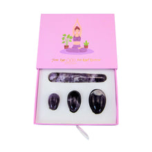 Load image into Gallery viewer, &quot;Set of four pieces of amethyst that are used in Kegel exercises,&quot; - Down to Earth.
