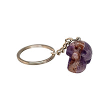 Load image into Gallery viewer, Amethyst Crystal Skull Keychain - Down To Earth
