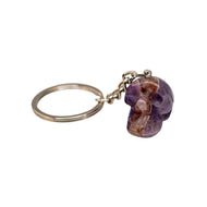 Amethyst Crystal Skull Keychain - Down To Earth