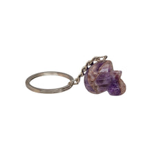 Load image into Gallery viewer, Amethyst Crystal Skull Keychain - Down To Earth
