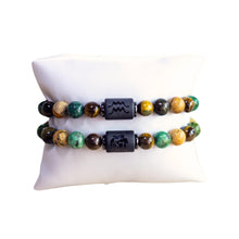 Load image into Gallery viewer, Aquarius Zodiac Adjustable Beaded Bracelet - Down To Earth

