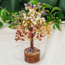 Load image into Gallery viewer, &quot;A crystal chip tree with seven different gemstones to represent the seven chakras,&quot; - Down to Earth.
