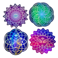Crystal Grid Spirit Board Holographic Stickers - Down To Earth