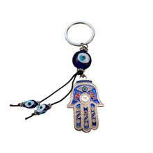 Load image into Gallery viewer, Evil Eye Hamsa Keychain - Down To Earth
