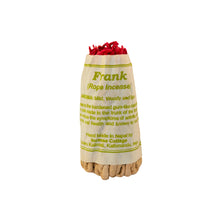 Load image into Gallery viewer, "Rope incense in a cylindrical container with 'Frank' branding on a white background," - Down to Earth.

