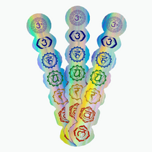 Load image into Gallery viewer, 7 Chakra Holographic Stickers - Down To Earth
