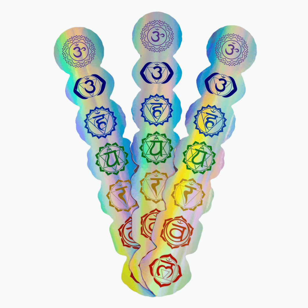 7 Chakra Holographic Stickers - Down To Earth