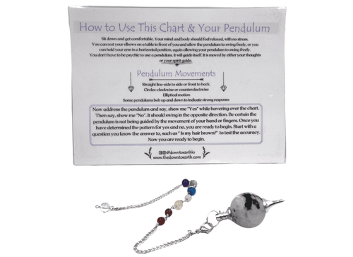 Moonstone Pendulum with 7 Chakra Stones Beginners Kit - Down To Earth Co.