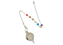Load image into Gallery viewer, Moonstone Pendulum with 7 Chakra Stones Beginners Kit - Down To Earth Co.
