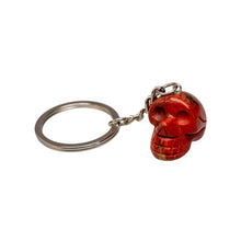 Load image into Gallery viewer, Red Jasper Crystal Skull Keychain - Down To Earth
