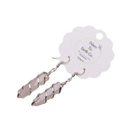 Rose Quartz Crystal point wire wrapped earrings - Down To Earth