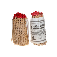 Load image into Gallery viewer, &quot;A studio photograph of two bundles of Sandalwood Rope Incense. This product is made in Nepal, and this scent has been used in the metaphysical world for many years.&quot; - Down to Earth.
