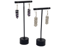 Load image into Gallery viewer, Silver Wire Wrapped Crystal Earrings - Down To Earth Co.
