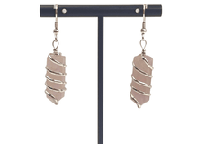 Load image into Gallery viewer, Silver Wire Wrapped Crystal Earrings - Down To Earth Co.
