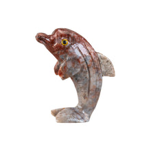 Load image into Gallery viewer, &quot;Left side of a carved stone figurine in the shape of a dolphin,&quot; - Down to Earth.
